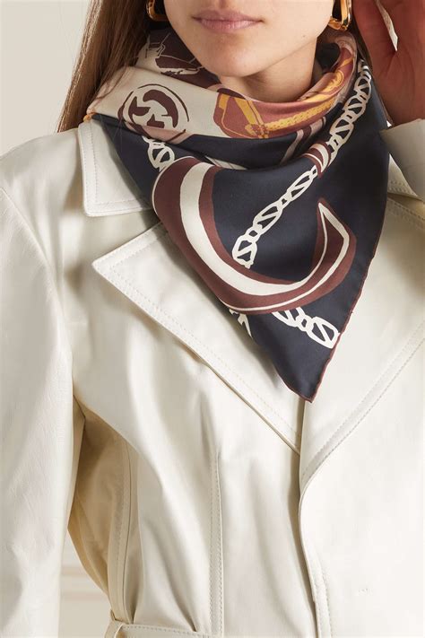 gucci twill scarf